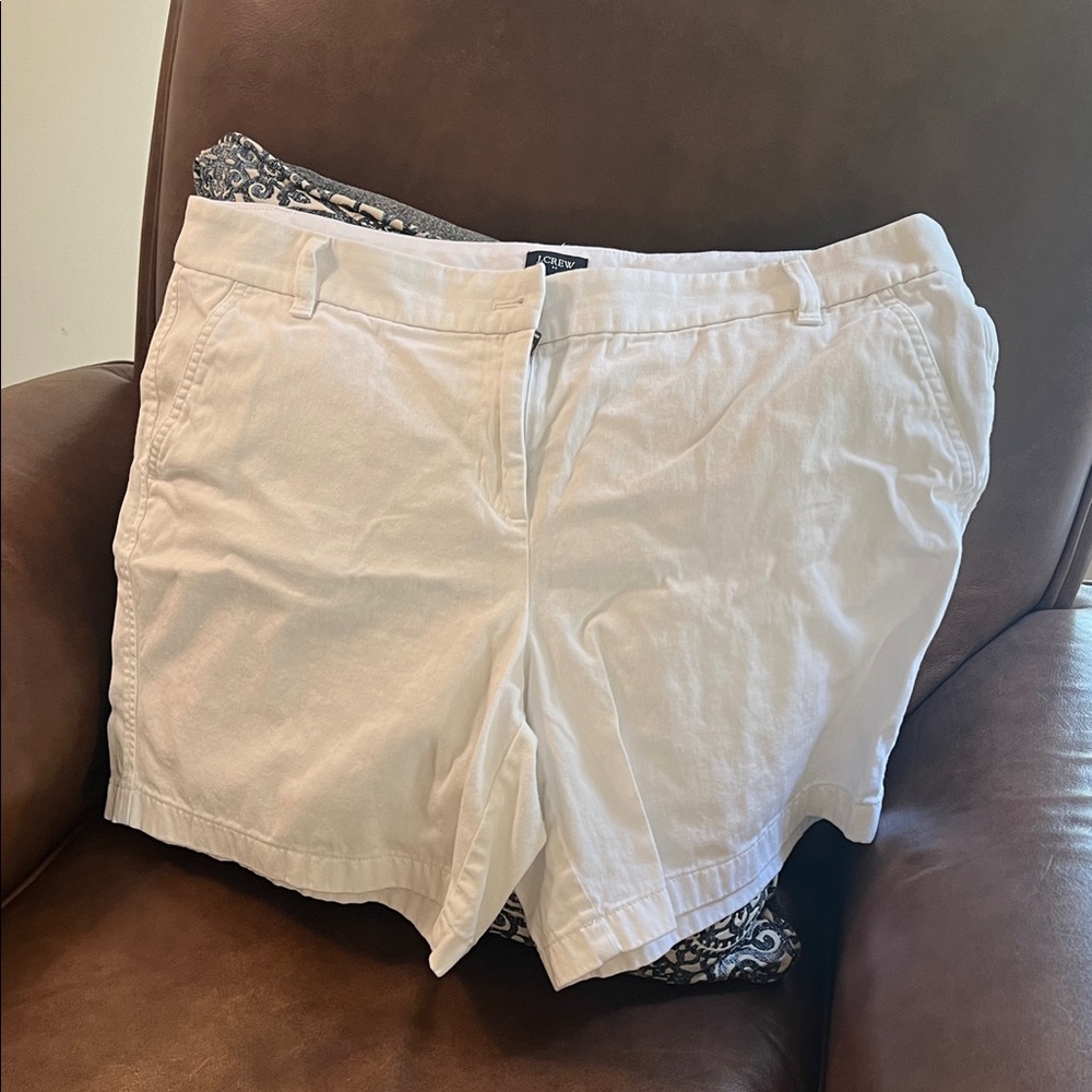 J. Crew White Women's Tailored Cotton Shorts